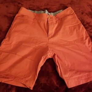 Orange Bermuda shorts
